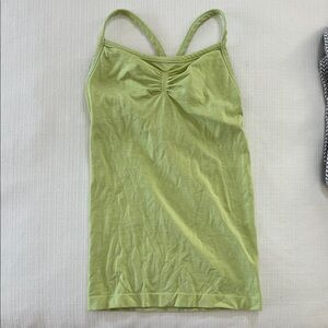 ATHLETA Light Green Ruched Front Cami Tank Athletic Top